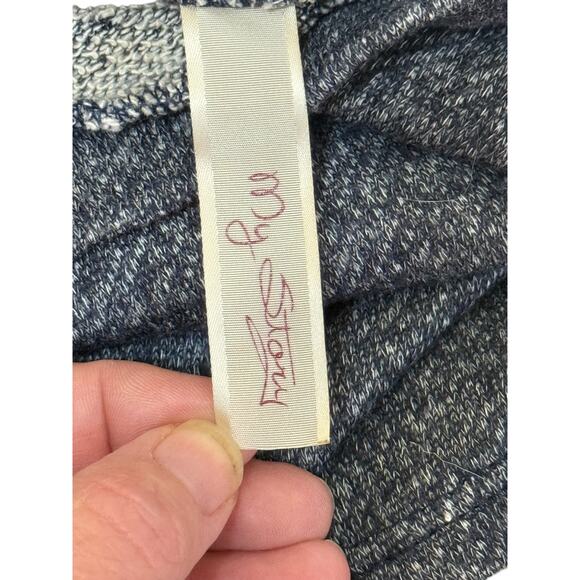 My Story Sweater Women X Small Blue Faux Suede Western Outdoor Preppy School - Picture 5 of 5